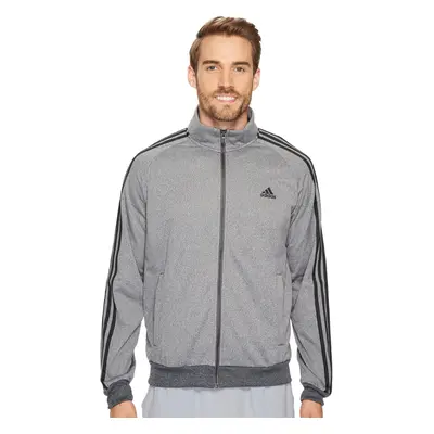 adidas Men's Essentials 3-Stripe Tricot Track Jacket Dark Grey/Black