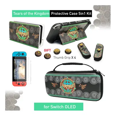 (A(SWITCH OLECD)) ZD Tears Storage Bag for Nintendo Switch OLED Protective Shell Cover Skin Carr