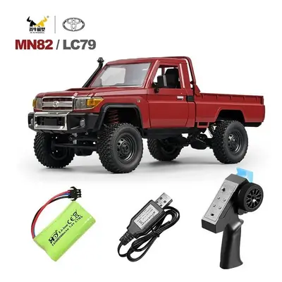 (MN82 1B Red) MN82 1:12 Full Scale MN Model RTR Version RC Car 2.4G 4WD Motor Proportional Off-R