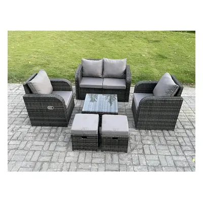 Fimous Rattan Garden Furniture Set Patio Conservatory Indoor Outdoor Piece Set with Love Sofa Sq