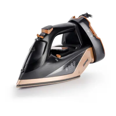 (Black) Geepas in1 Cordless Steam Iron Ceramic Soleplate