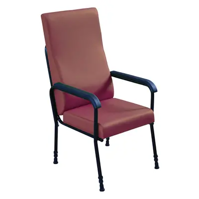 Height Adjustable Ergonomic Lounge Chair - High Backed - Brown Upholstery