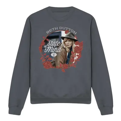 (XXL, Charcoal) Yellowstone Unisex Adult State Beth Dutton Sweatshirt