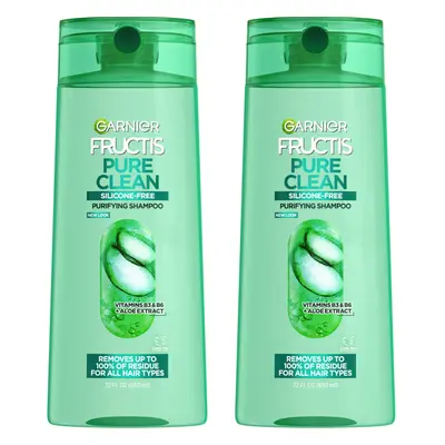 Garnier Fructis Pure Clean Purifying Shampoo Silicone-Free Fl Oz Count Packaging May Vary