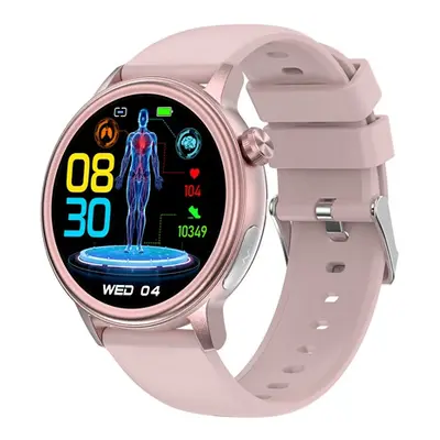 (Pink) Women Smart Watch Bluetooth Call Watch Blood Sugar ECG Blood Pressure Blood Lipid Blood O