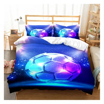 (Style 03, Double) Football Print Bedding Single Double Duvet Cover