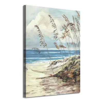 ARTISTIC PATH Abstract Wall Art Coastal Pictures: Blue Ocean Sand Seas