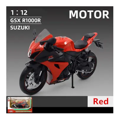 (GSX Red Retail box) 1:12 Suzuki GSX-R1000R Alloy Racing Motorcycle Model Diecast Street Cross-C