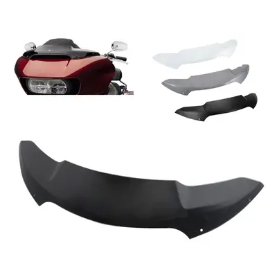 (Black) Motorcycle Windscreen Wave Windshield Fairing Wind Deflector For Harley