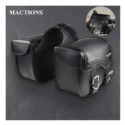 Universal Motorcycle Saddlebag Side Storage Luggage Waterproof Bag Fork Tool Pouch For Harley Fo