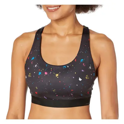 Champion Women's The Absolute Eco Strappy Bra Sport Paint Splatter Bl