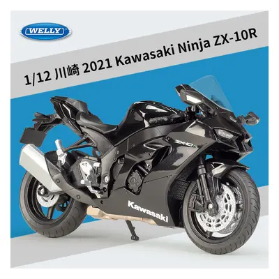 (Black foam box) 1:12 Kawasaki Ninja ZX-10R Heavy Locomoti Alloy Motorcycle Model Metal