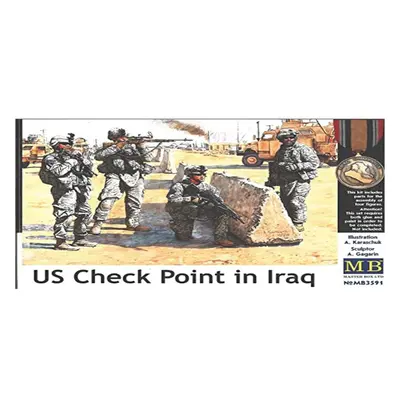 Master Box US Soldiers Check Point Iraq (4) Figure Model Building Kits