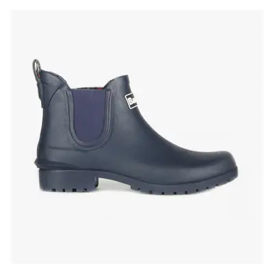 (UK 7) Barbour WILTON Womens Chelsea Wellington Boots Navy