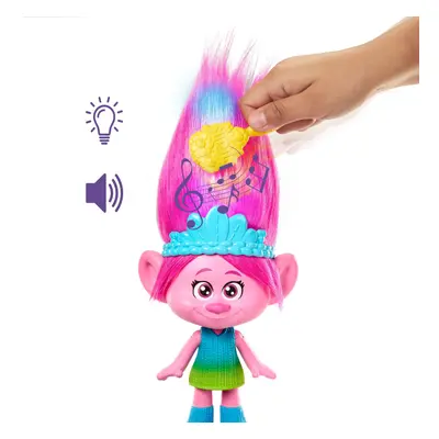 DreamWorks Trolls Band Together Rainbow HairTunes Queen Poppy Doll & Crown Accessory with Light-