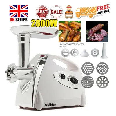 2800W Electric Sausage Maker Stainless Steel Meat Filler Grinders UK