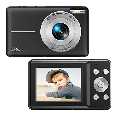 Digital Camera, 1080P Compact Camera FHD Photo Camera 44MP Vlogging Camera Portable Mini Childre