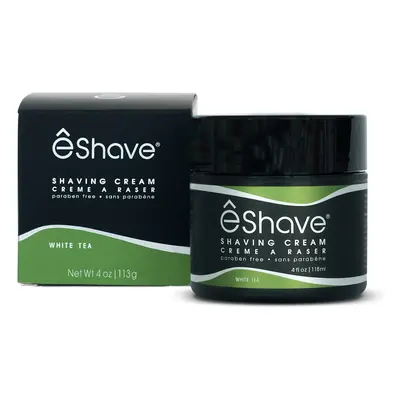 eShave Shaving Cream for Men, White Tea, prevents shaving irritation a