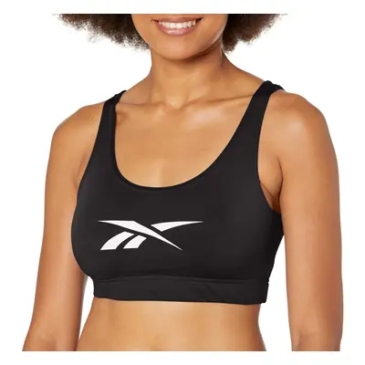 Reebok Women's Standard Big Racerback Sports Bra Night Black/White Ve