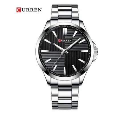 (grey) Men Watches Luxury Brand Gold Stainless Steel Band Curren Luxury Quartz Watch Mens Waterp