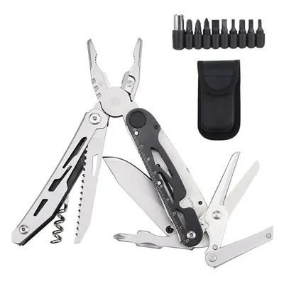 (1pcs plier) LUCHSHIY Multifunctional Hand Tool Pliers Folding Knife Scissors Plier Saw Outdoor 