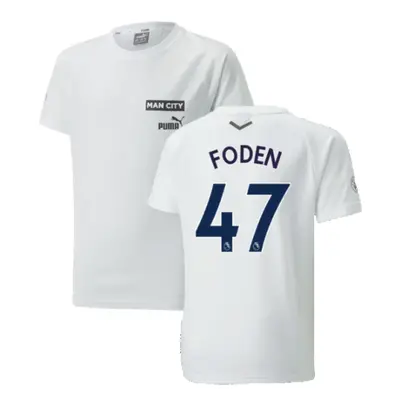 (SB) Man City Casuals Tee (White) - Kids (FODEN 47)