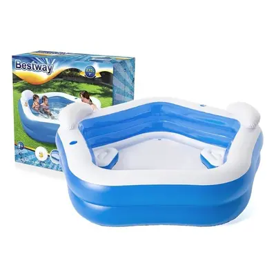 Inflatable Pentagon Pool with Seats & Headrests, 213x206x69cm