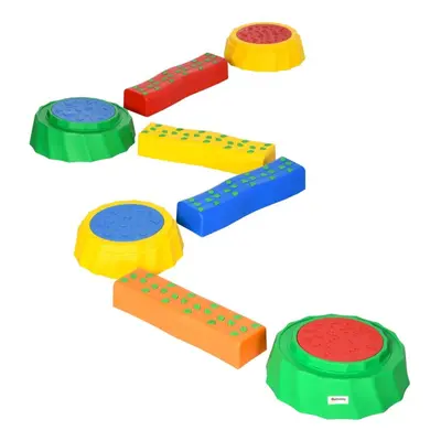 Eight-Piece Kids Stepping Stones Non-Slip Surface & Bottom, for Kids Outsunny