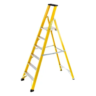 1.4m FIBREGLASS Platform Step Ladders Tread Professional Lightweight Steps