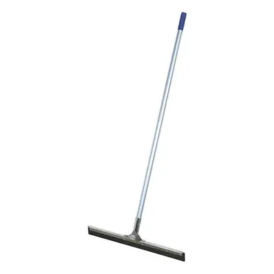 600mm Rubber Blade Floor Squeegee - Aluminium Handle - Metal Support Beam