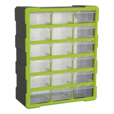 375 x x 470mm Drawer Parts Cabinet - GREEN - Wall Mounted / Standing Box