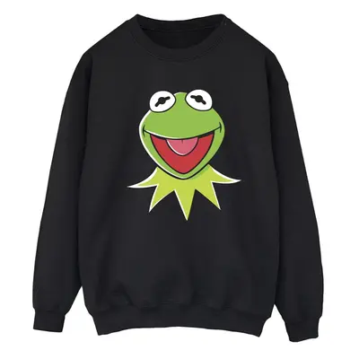 (S, Black) Disney Womens/Ladies Muppets Kermit Head Sweatshirt