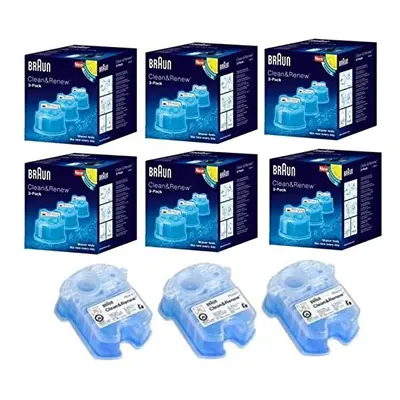 18 x Braun Clean & Renew Shaver Cleaning Refill Cartridges