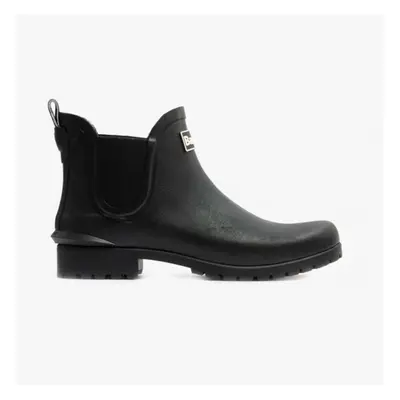 (UK 5) Barbour WILTON Womens Chelsea Wellington Boots Black