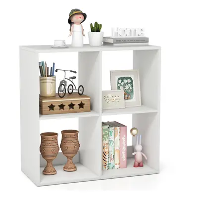 4-Cube Bookcase Home 2-tier Bookshelf w/ Anti-toppling Kit