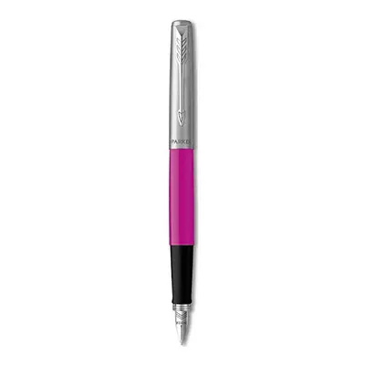 Parker Jotter Originals Fountain Pen, Classic Magenta Finish, Medium Nib, Blue & Black Ink