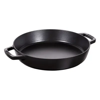 Staub Cast Iron 13-inch Double Handle Fry Pan - Matte Black Made in F