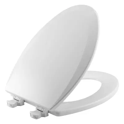 CHURCH 585EC Toilet Seat with Easy Clean & Change Hinge ELONGATED Durable Enameled Wood White