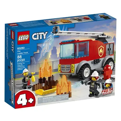 LEGO City Fire Ladder Truck Building Kit; Fun Firefighter Toy Bu