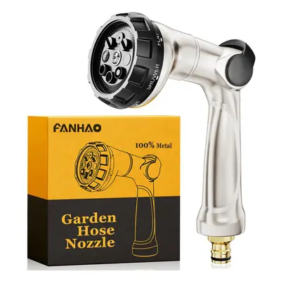 FANHAO Professional Heavy Duty Garden Hose Spray Gun, 100% Metal Thumb Control Hose Gun with Spr