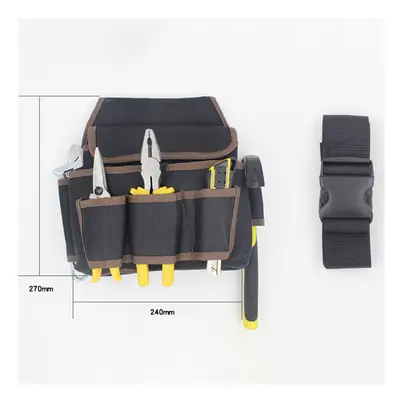 (Option 6) Retro Pouch Hardware Organizer Multipurpose Artificial Leather Portable Tool Bag Hold