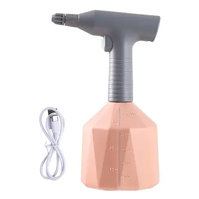 (Pink) 1L Garden Sprayer Bottle USB Rechargeable Handheld Plant Sprayers Adjustable Nozzle Leakp