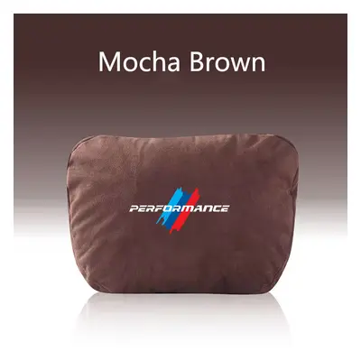 (1Pcs Mocha Brown) Top Quality Car Headrest Neck Support Seat Soft Neck Pillow for BMW E46