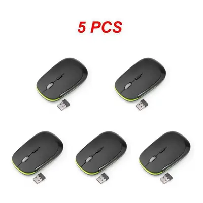 (Style A 5pcs) 1~5PCS Wireless Rechargeable Mouse for Laptop Computer PC, Slim Mini Noiseless Co