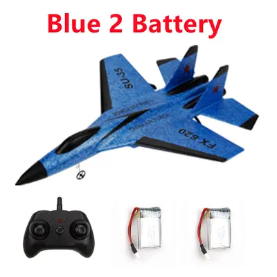 (Blue-SU35-2B) FX-620 SU-35 RC Remote Control Airplane 2.4G Remote Control Fighter Hobby Plane G