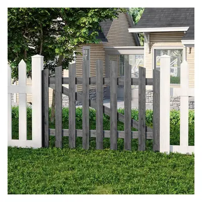 (120cm(W) x 90cm(H)) Outdoor Wooden Garden Gate Fence Door, Grey