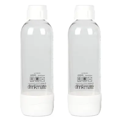 DrinkMate Carbonation Bottles (2 Pack) (1L White)