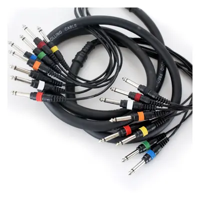 PRO 2.5m Way 6.35mm Mono Male Jack to Plug Loom Cable 1/4" Audio Snake Lead