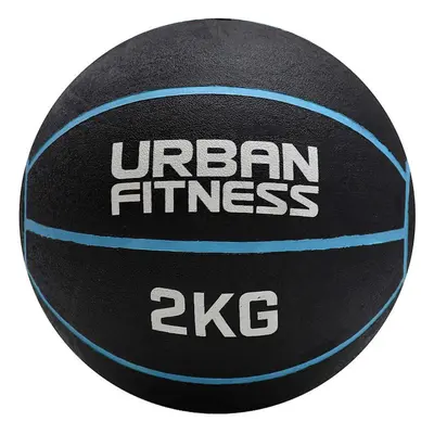 2KG 19.5cm Rubber Medicine Ball - At Home Weight Training Weighted Gym Ball