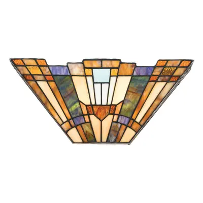 Twin Wall Light Tiffany Style V Shape Pyramid Glass Art LED E14 60W